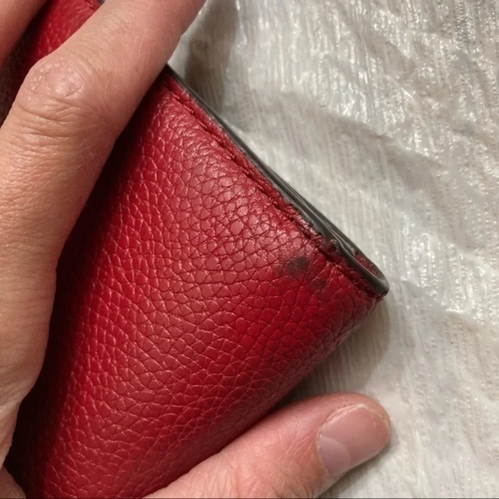 Michael Kors red leather wallet